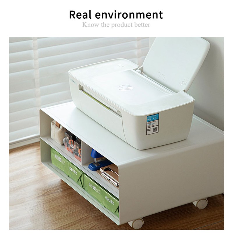Iron Printer Shelf Small Copier Extender Multi-level Desktop Workstation Organizer Storage Rack Available with Wheels