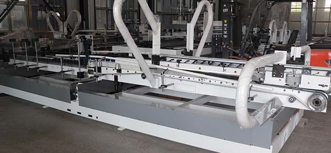 PLC Control Carton Box Folding Gluing Machine Automatic