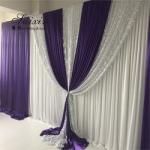 Wholesale custom color ice silk drape cloth curtains valance for events