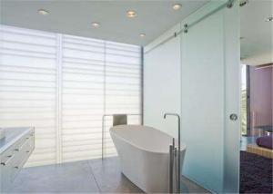 Sandblasted Frosted Glass Sheets 8mm Thickness Interior Acid Etched Doors Glass