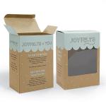Eco Friendly Auto Lock Bottom Box UV Printing Brown Kraft Paper Gift Boxes