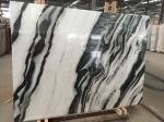 Black Vein Natural Marble Tile For Wall / Water Jet Design Grade A Quality