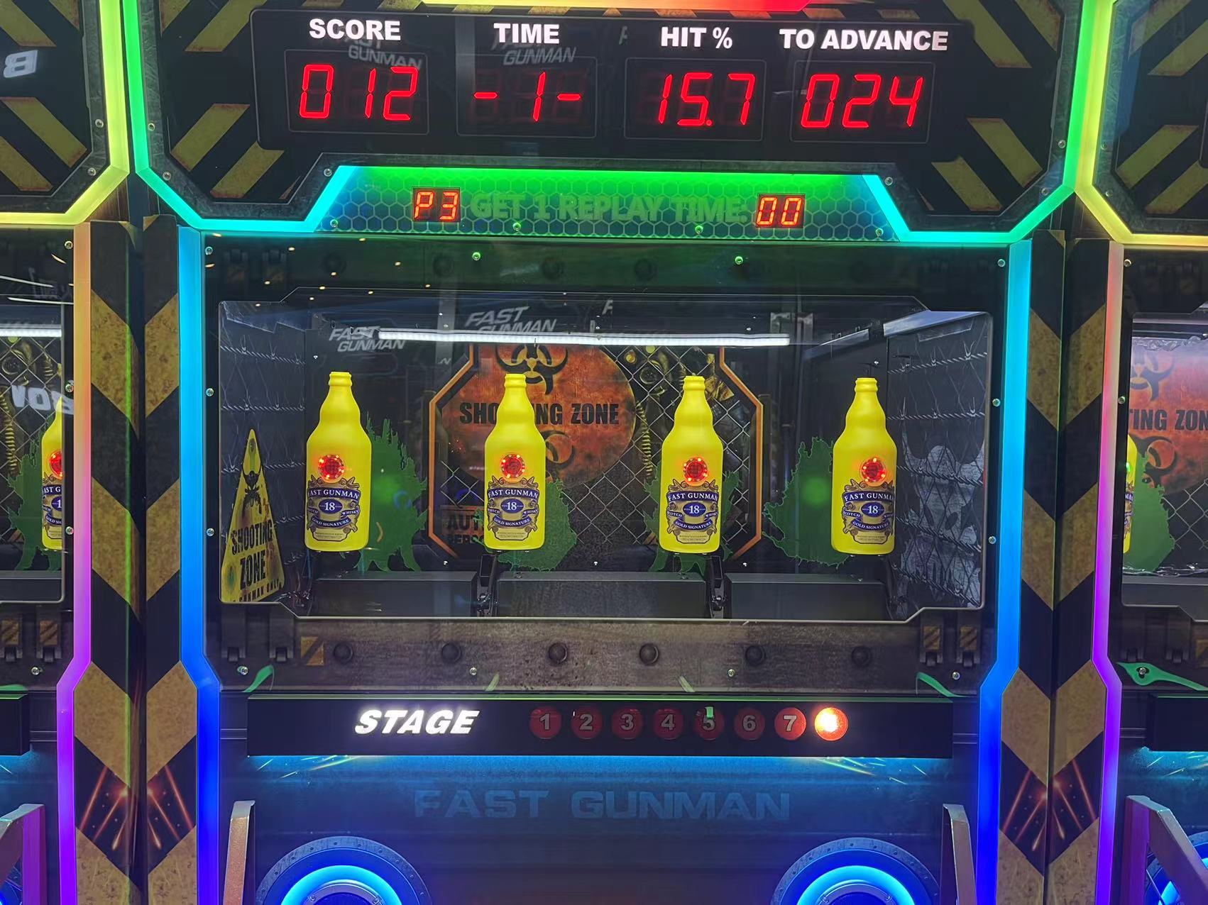 Hot Sale Playfun Fast Gunman Shooting Arcade Game Indoor Amusement Coin Operated Shoot Gun Shooting Games Machine for Kids