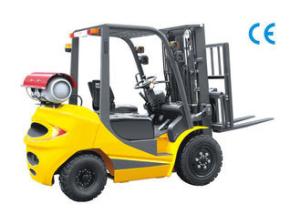 China Speed 20 km / H Dual Fuel Forklift 3.5 Ton , LPG Forklift Truck With Clear Visibility wholesale