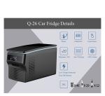 Vehicle DC 24V 45W R134a 28L Compressor Fridge Freezer