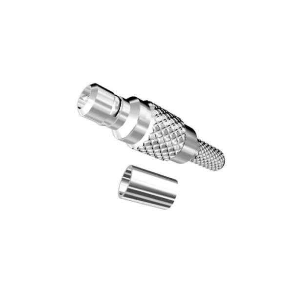 PCB Panel Mount MMCX RF Connector Brass Material Crimp Bulkhead Connector