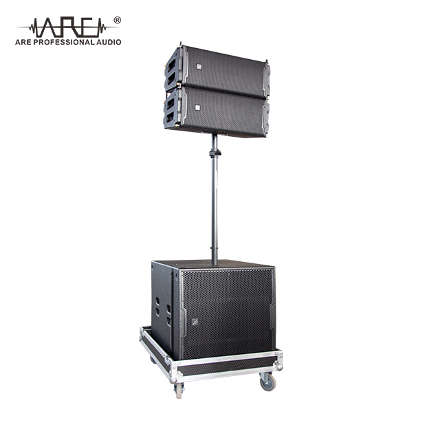 ARE AUDIO dual 8 inch outdoor line array speaker system excellent sound lightweight and portable