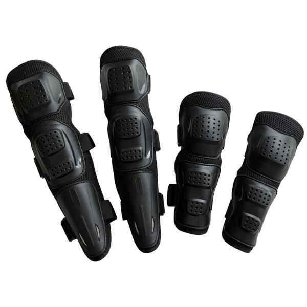 Intense Protection Riding Black Outdoor Sports Knee Pads Four-Piece Set for