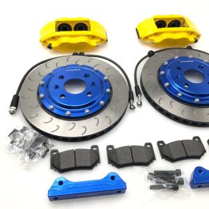 China 16in Rear Wheel 7600 4 Pot Brake Kit 300x24mm Yellow Blue wholesale