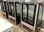 Commercial Curved Glass Refrigerator , 2.0m Fan Cooling Cake Display Cooler