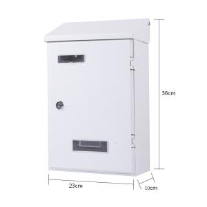 China Wall Mount Lockable Modern Outdoor Galvanized Metal Mailbox Letterbox wholesale