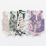 Summer Printing Bamboo Fiber Baby Rompers Sleeveless Newborn Clothes Snap