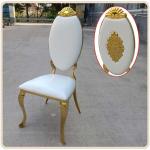Modern Fashion Gold White Stainless Steel Banquet Chair Luxury Banquet Wedding