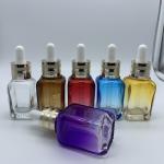5ml 10ml 15ml 20ml 30ml 50ml 100ml Gradient Color Square Glass Essential Oil