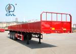 Three Axle Semi Trailer Blue Color Sidewall Semi Trailer Flatbed Trailer High
