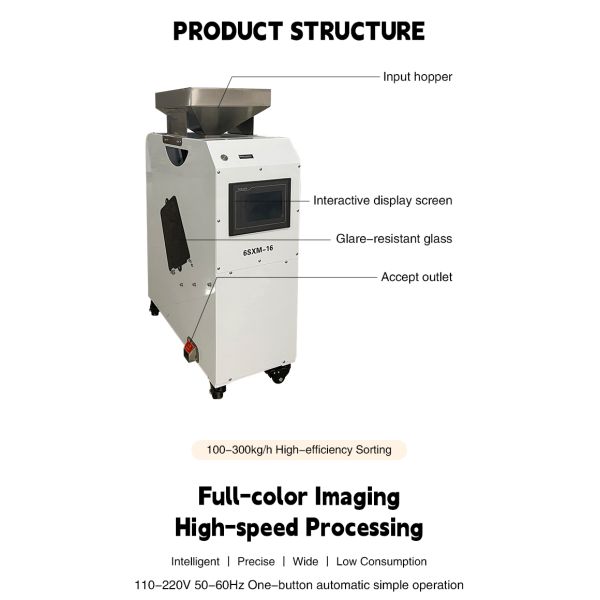 Small Color Sorting Machine Compact Ccd Color Sorter Machine For Food & Grain
