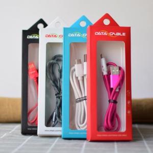China 130gsm Mobile Phone Data Cable Packaging Box With Window wholesale