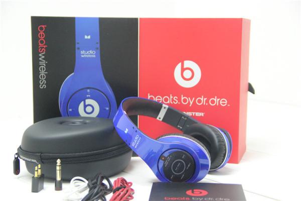 Beats by Dre Studio 1.0 Wireless Bluetooth Headphones blue made in china