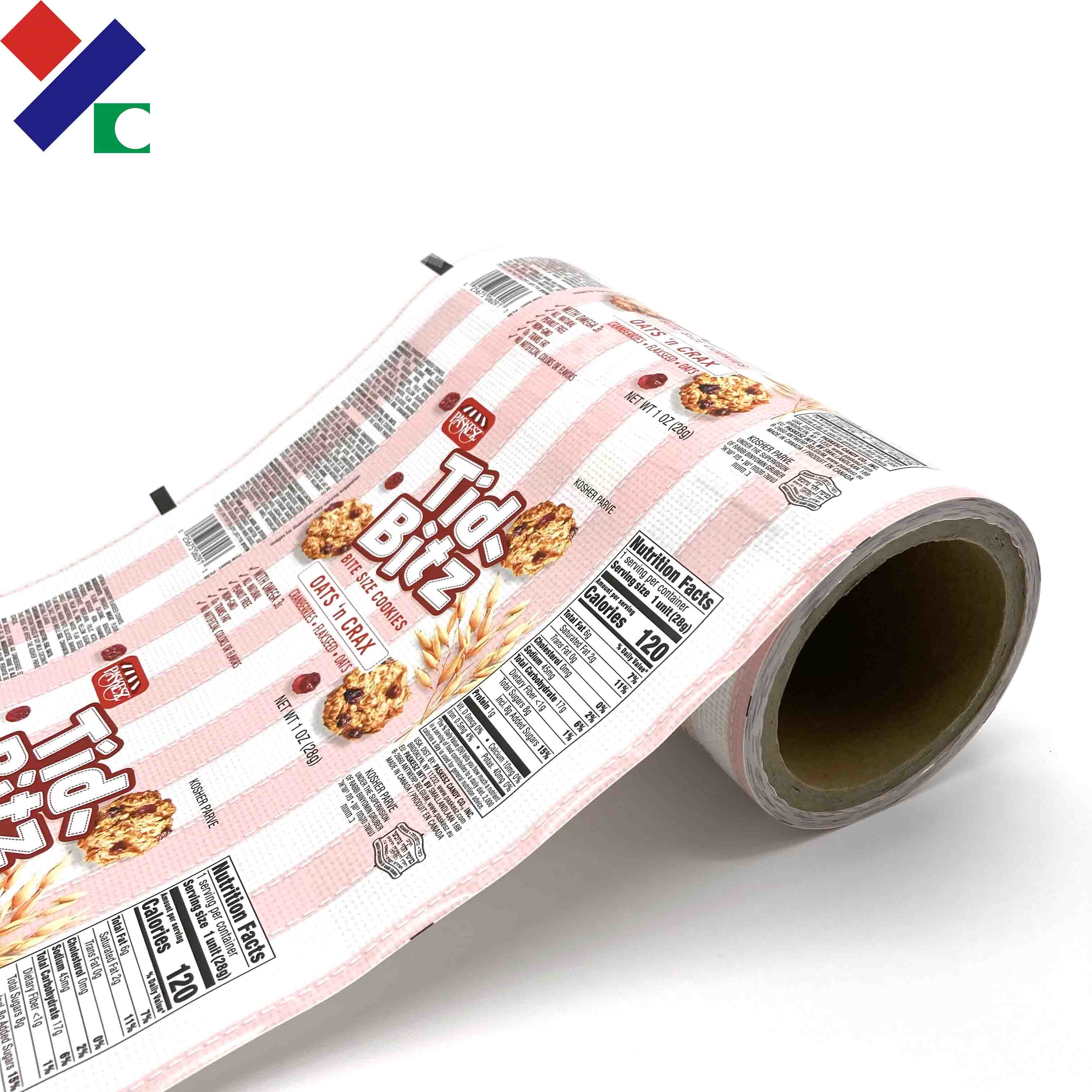 Plastic Food Packaging Film Roll For Pillow Bag With Aluminum Foil Lining High Barrier