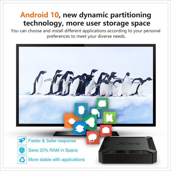 X96Q Android 10 TV Box 4k Resolution Ultra Hd Set Top Box Customized