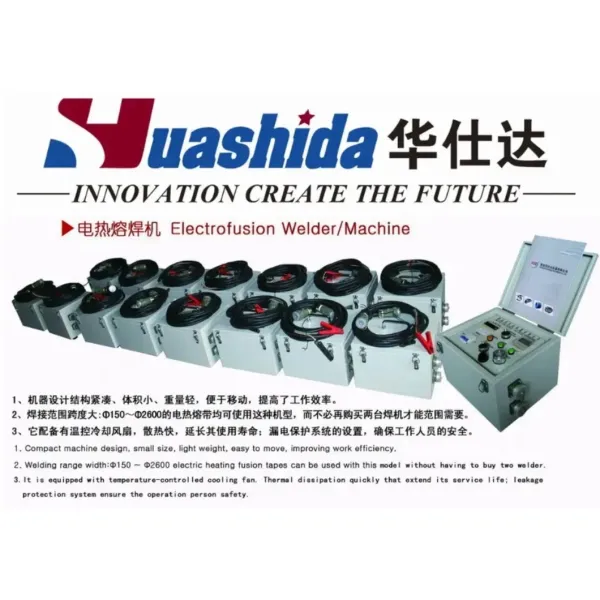 Automatic Control Electrofusion Welding Machine with 150 Welding Cycles Storage and Intermediate Frequency for HDPE and PE Pipes