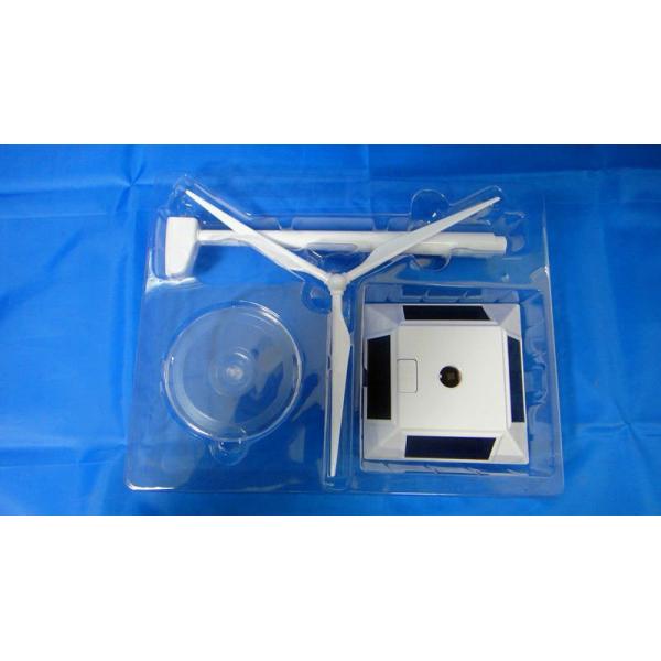 Mini ABS Plastic White Solar Windmill Toy 260mm Height OEM Available