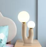 Post-modern Led Table Lamp Resin Glass Ball Table Lamps For Living Room Bedroom