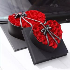 China 2022 Newest Arrival Real Preserved Roses Heart Shape  Box Gift For Valentines Day wholesale