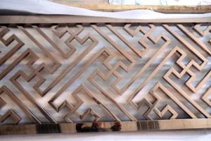 China Mirror Rose Gold Stainless Steel Perforated Panels For Office/Room/Interior Decoration wholesale