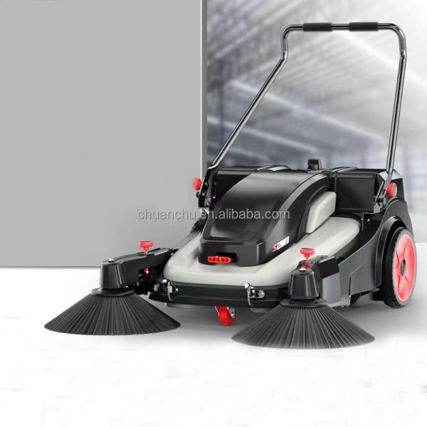 Pure Electric Energy Type Hand Push Multi-Function Power Tiller Cleaning Machine Home Floor Scrubber Sweeper