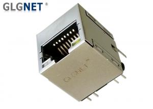 China 1000 BASE - T RJ45 Single Port Though Hole Vertical / Straight Angle Structure wholesale
