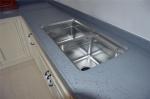 Modern Aluminum Extrusion Profiles Kitchen Cabinets With Marble Table