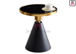 Round Marble Stainless Steel 0.25cbm Seam Low Table