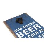 Blue Bar Bottle Opener Wall Mounted Wood / Metal Material ISO Approved