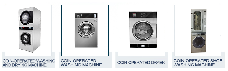 Conveniently Sized Coin Operated Laundromat Washing Machine And Dryer 880*1000*2100mm