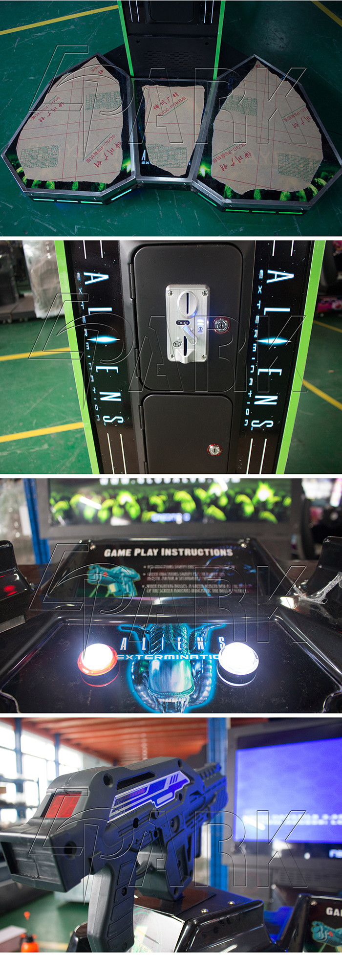 2 Players Alien Theme Shooter Arcade Machines With 42 Inch Screen