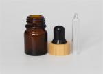 E Liquid 5ml Amber Boston Round Bottles Dropper Bottles With Rubber Cap