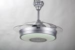 6000K 3600lm Fancy Ceiling Fan Lights Silver Collapsible Ceiling Fan With Pop