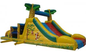 China Big Party Inflatable Obstacle Courses Bounce House Rentals , Kids Sports Games wholesale