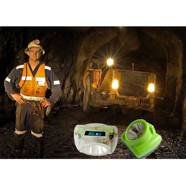 13000lux LED Cordless Mining Cap Lamps IP68 Waterproof USB Charging With OLED Screen