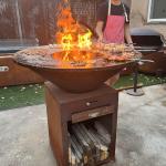 Customized Easy Removal Outdoor Corten Steel BBQ Grill For Performance