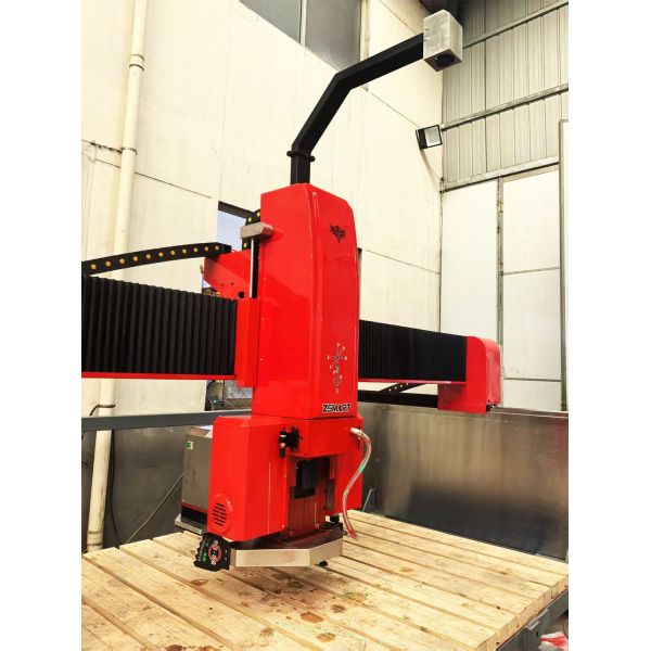 ZEUS Customizable 5 Axis Bridge Stone Machine Easy Operation High Safety Level Granite Tiles 150mm Thickness 3200mm Length