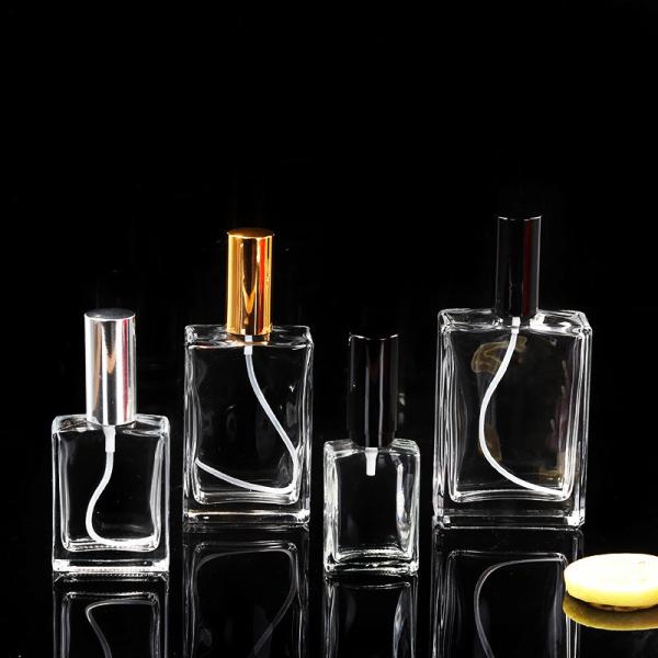 3 Oz Perfume Pocket Spray Bottle Empty Luxury Flat Square Fragrance Clear Pump