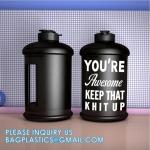 Gallon Water Bottle With Time Marker BPA Free, Motivational Large Water Jug Leak