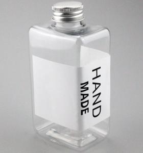 China Square Clear Juic Plastic Beverage Bottles With Lids PETG ODM Silk Screen Printing wholesale