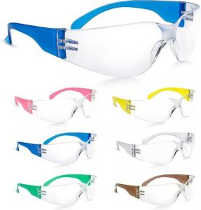 China Blue Polycarbonate UV Protection Eye Protection Safety Glasses Scratch Resistant UV 400 wholesale
