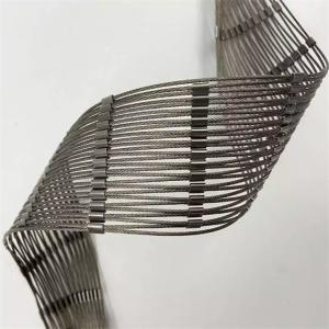 China Sus304 316 Pliable 50mmx50mm Ferrule Metal Rope Mesh Solid Steel Wire Mesh wholesale
