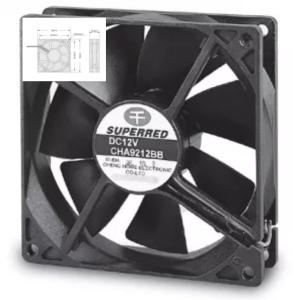 China Plastic PBT 94V0 Auto Cooling Fan 92X92X25 Fan 23dB Low Noise Level wholesale