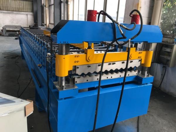 Quality 380V 50Hz 3 Phases Roof Panel Roll Forming Equipment Manual Decoiler 20GP Container for sale