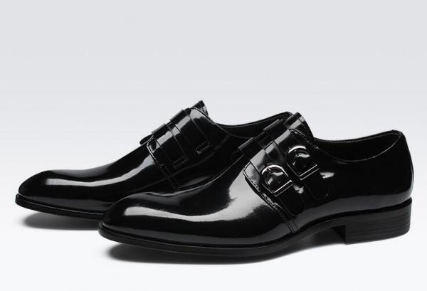 Quality Retro Brogue Men Formal Dress Shoes , Business Office Black Oxford Shoes for sale